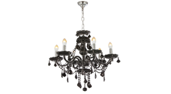 Jaquar 6 LT Black Crystal Chandelier