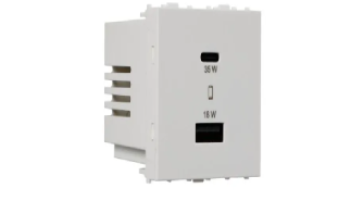 Havells USB Charging Socket 35 W 1C1A Apogee